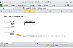 Last row in text data Excel formula Exceljet